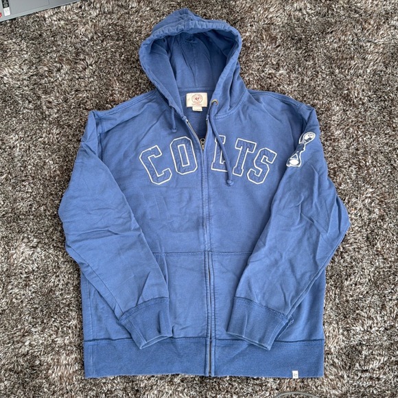 ‘47 Brand Other - 47 Brand Indianapolis Colts Blue Full Zip Hoodie Sweatshirt Men's X-Large